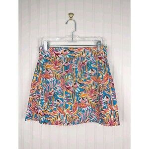 Crown & Ivy Women's Floral Flamingo Pull On Golf Active Stretch Skort Sz S‎